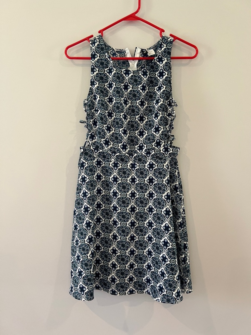 H&M Blue and White Floral Dress